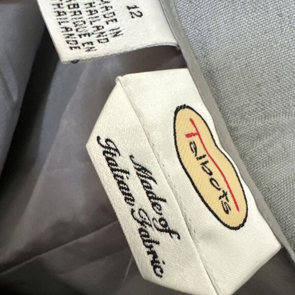 Talbots Women’s Trousers Pants Vintage Career Gray Pant Straight Legs Sz 12 - Picture 8 of 13